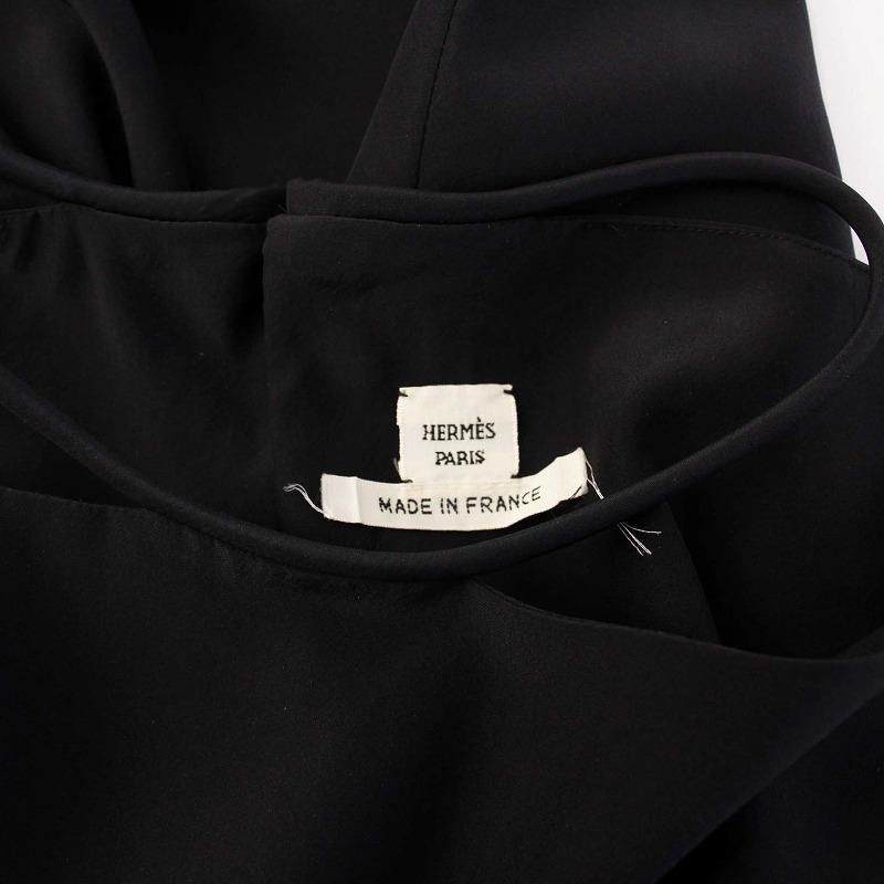HERMES（エルメス） ノースリーブワンピース ロング シルク 38