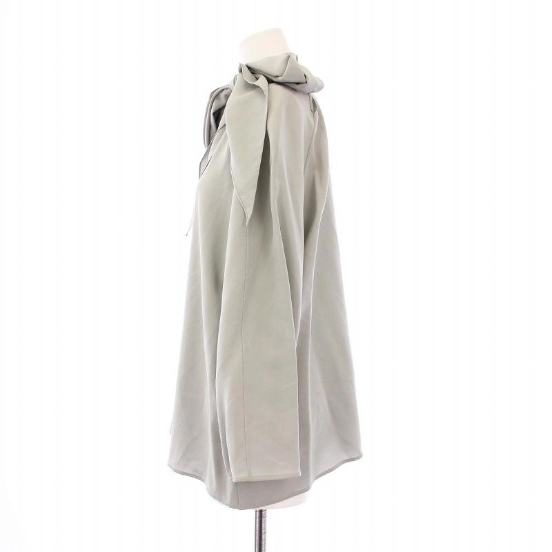 HERMES（エルメス） ブラウス プルオーバー 長袖 リボン シルク 38