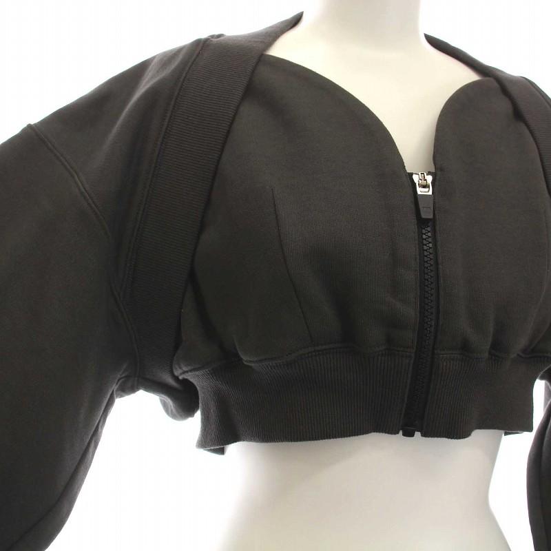KISHIDAMIKI キシダミキ クロップドスウェットジップトップ KISHIDAMIKI キシダミキ cropped sweat zip top クロップドトップス