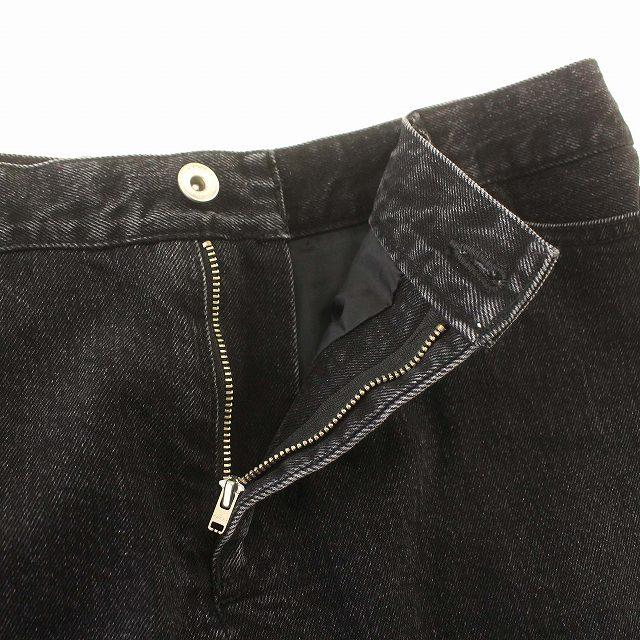 【中古】サカイ sacai デニム ミニスカート 変形 ヘムスカート スカート 2 M 黒 ブラック /☆G レディース サカイ sacai デニム ミニスカート 変形 ヘムスカート スカート 2 M 黒