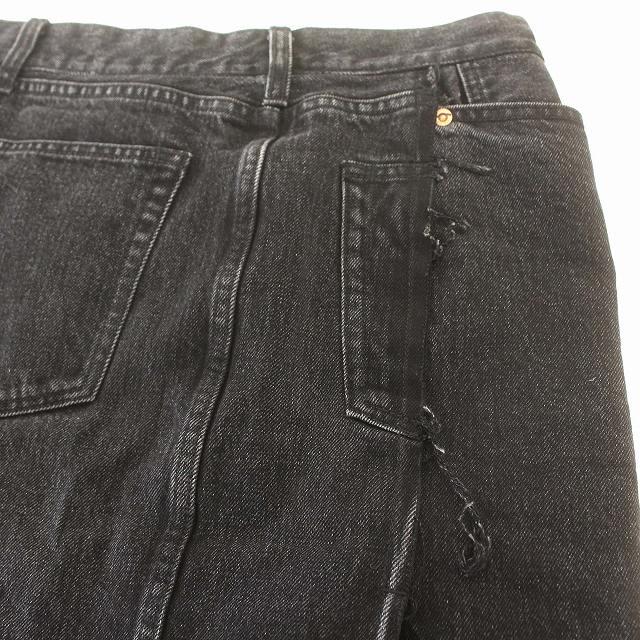 サカイ sacai デニム ミニスカート 変形 ヘムスカート スカート 2 M 黒