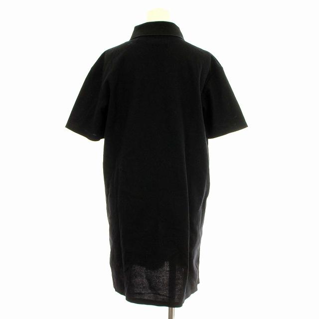【中古】バーバリー BURBERRY ワッペン コットンピケワンピース 半袖 ポロシャツ ワンピース ひざ丈 鹿の子 S 黒 BURBERRY（バーバリー） ワッペン コットンピケワンピース 8021969
