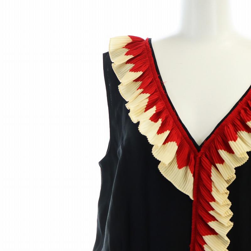 MARNI（マルニ） ロングワンピース ノースリーブ フリル ロゴ 絹