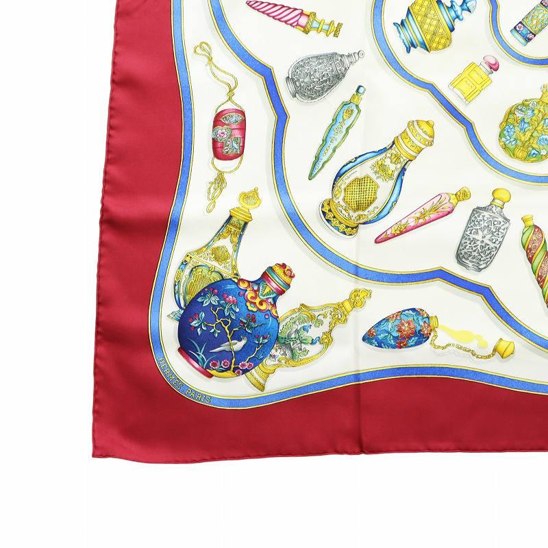 HERMES エルメス カレ90 大判スカーフ ストール 総柄 香水の瓶
