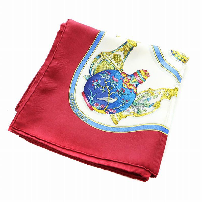 HERMES エルメス カレ90 大判スカーフ ストール 総柄 香水の瓶