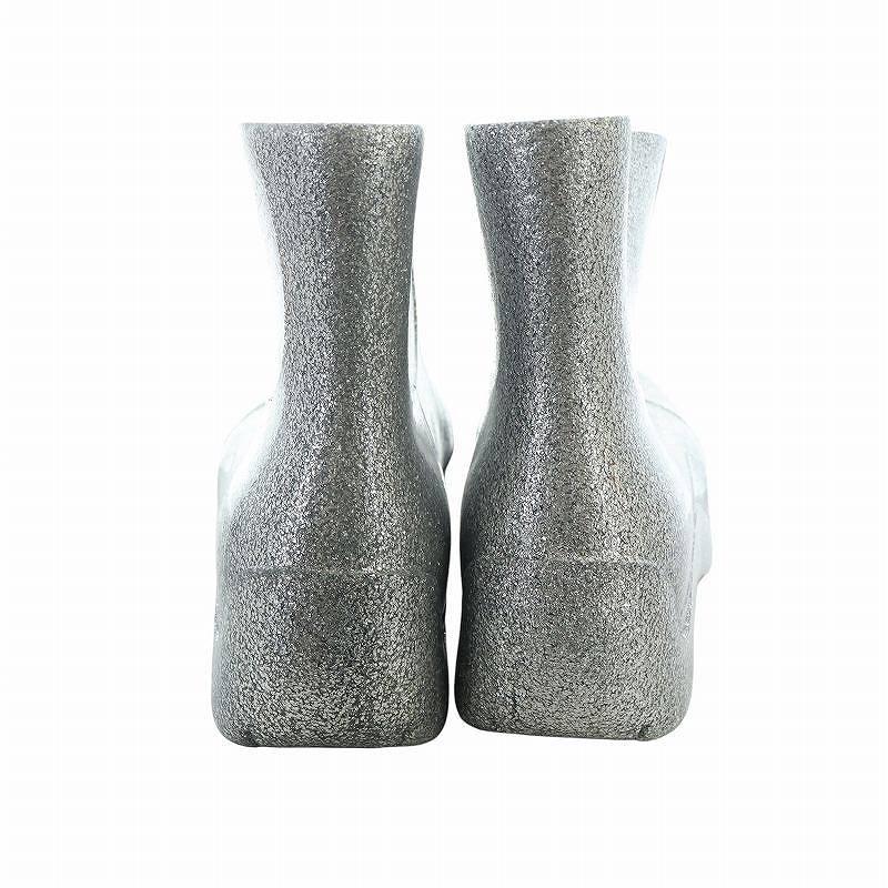 【極美品】ボッテガヴェネタ　ラバー　レインブーツ　シルバー　パドル　靴 BOTTEGA VENETA（ボッテガ・ヴェネタ） パドルブーツ レインブーツ