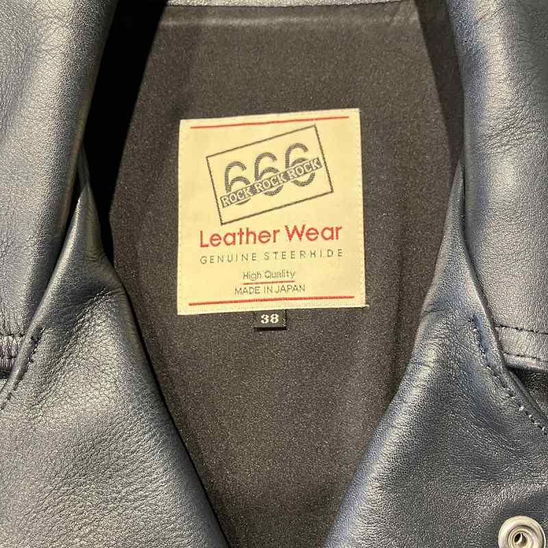 トリプルシックス 666 Leather Wear ライダースジャケット Wジップ