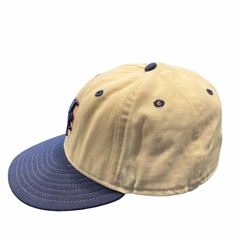 ニューエラ NEW ERA ベースボール ロゴ 刺繍 キャップ 青 ベージュ 7 1