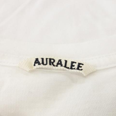 【オーラリー】半袖Tシャツ クルーネック コットン 白 3 オーラリー AURALEE SEAMLESS CREW NECK TEE Tシャツ カットソー