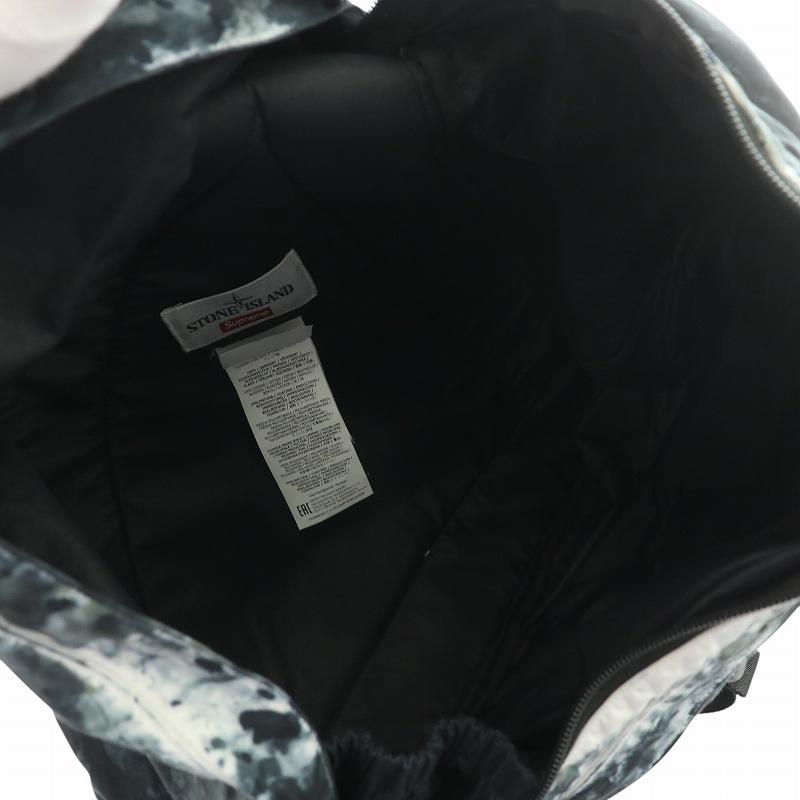 STONE ISLAND Supreme 20AW Painted Camo Nylon Shoulder Bag ペイン