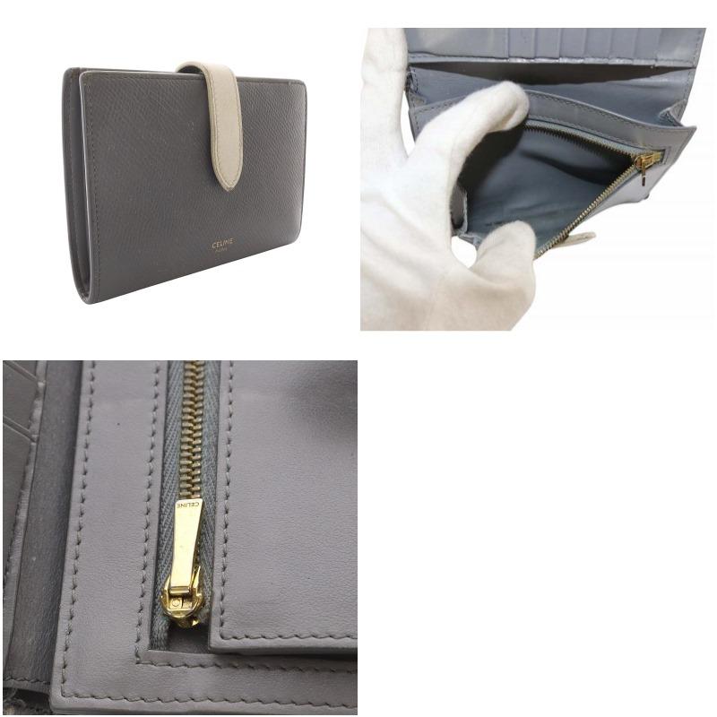 CELINE セリーヌ ミディアム ストラップ ウォレット 財布 二