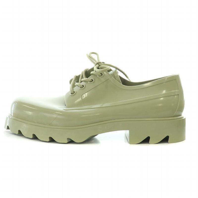 【中古】ボッテガヴェネタ BOTTEGA VENETA ストライド レースアップシューズ ローカット ラバー 45 カーキ メンズ BOTTEGA VENETA（ボッテガ・ヴェネタ） ストライド レースアップ