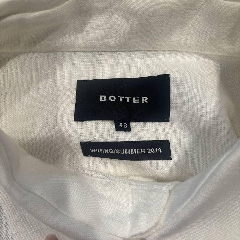 未使用品 BOTTER タグ付き 19SS OPEN PINSTRIPE SHIRT シャツ 長袖 48