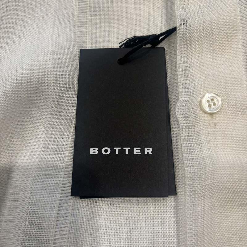 【中古】未使用品 BOTTER タグ付き 19SS OPEN PINSTRIPE SHIRT シャツ 長袖 48 オフホワイト メンズ 未使用品 BOTTER タグ付き 19SS OPEN PINSTRIPE SHIRT シャツ 長袖 48