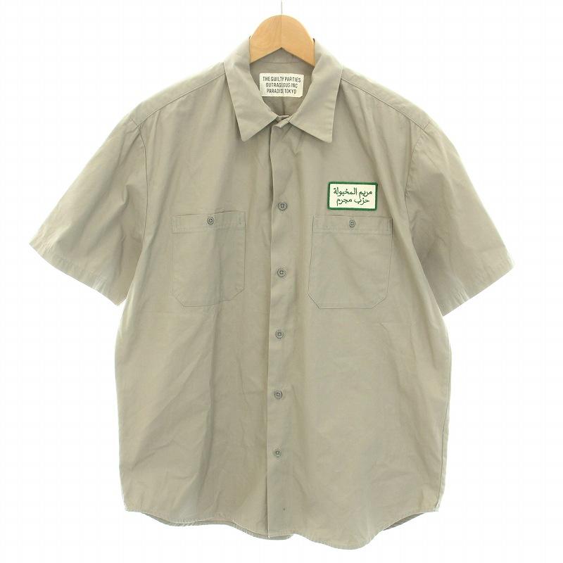 山*職様 【購入時のまま発送】WACKO MARIA レコードシャツ(グリーン) 中古・古着通販】WACKO MARIA (ワコマリア) オープンカラー