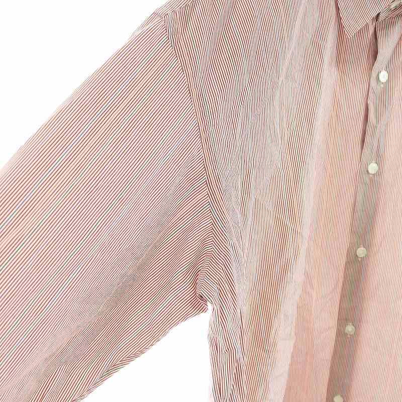 【中古】オーラリー AURALEE 23SS FINX STRIPE SHIRT シャツ 長袖 ストライプ 1 赤 レッド A23SS01DS /AN31 メンズ オーラリー AURALEE 23SS FINX STRIPE SHIRT シャツ 長袖 ストライプ 1