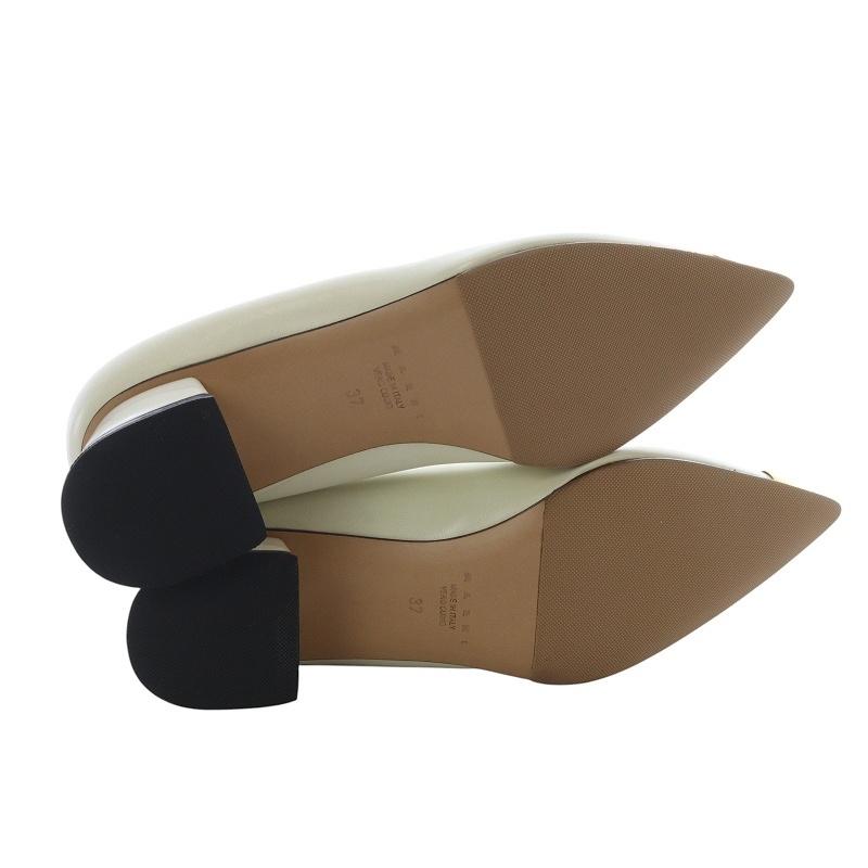 MARNI（マルニ） パンプス チャンキーヒール ポインテッドトゥ レザー