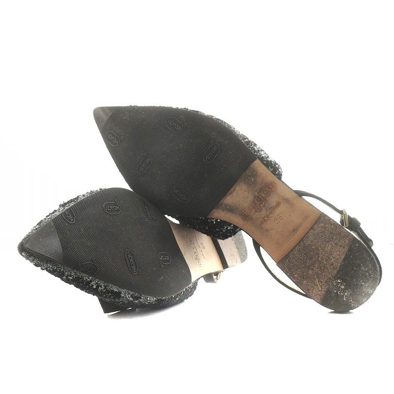 ジミーチュウ JIMMY CHOO ミュール ストラップ ポインテッドトゥ