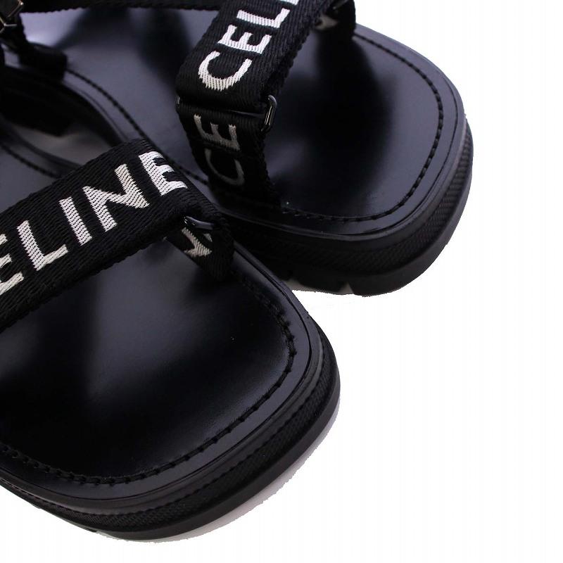 CELINE セリーヌ LEO STRAPPY レオ ストラッピー サンダル 42 黒 /KH