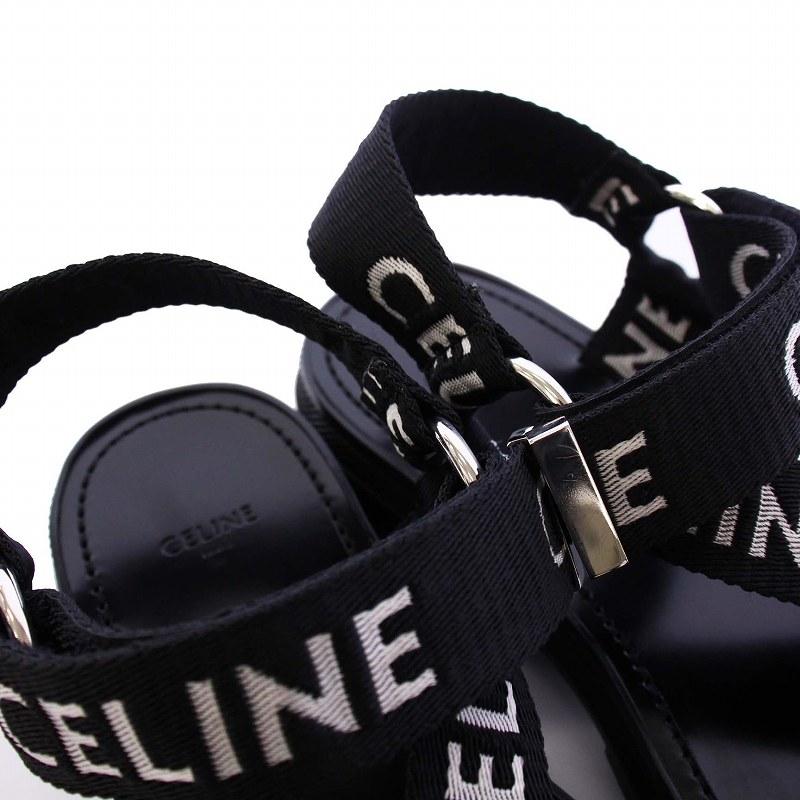 【中古】セリーヌ CELINE LEO STRAPPY レオ ストラッピー サンダル 42 黒 /KH メンズ CELINE（セリーヌ） CELINE LEO STRAPPY レオ ストラッピー サンダル