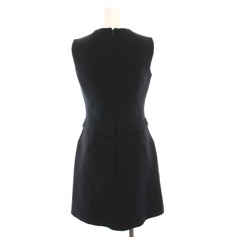 Dior黒のノースリーブひざ丈ワンピース