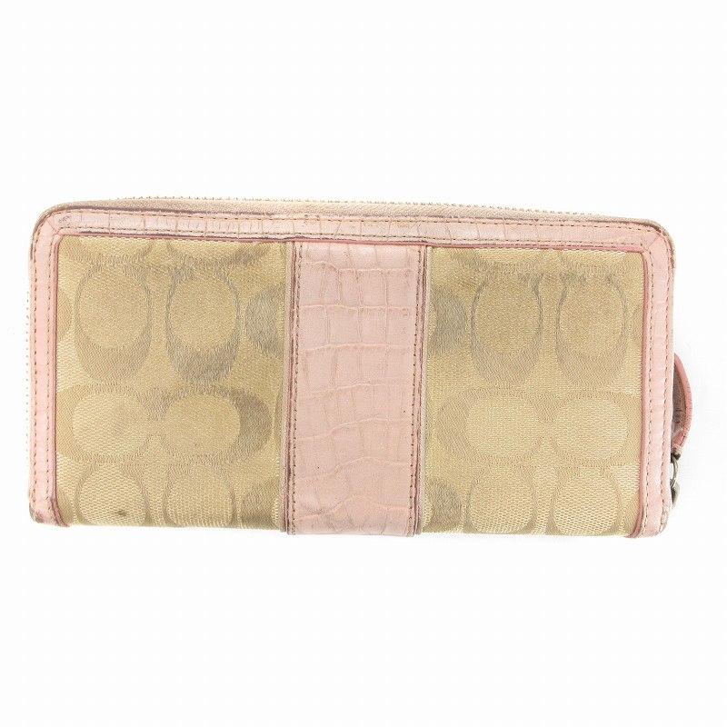 美品 COACH シグネチャー カーディガン M ピンクベージュ コーチ 美品 COACH シグネチャー カーディガン M ピンクベージュ コーチ