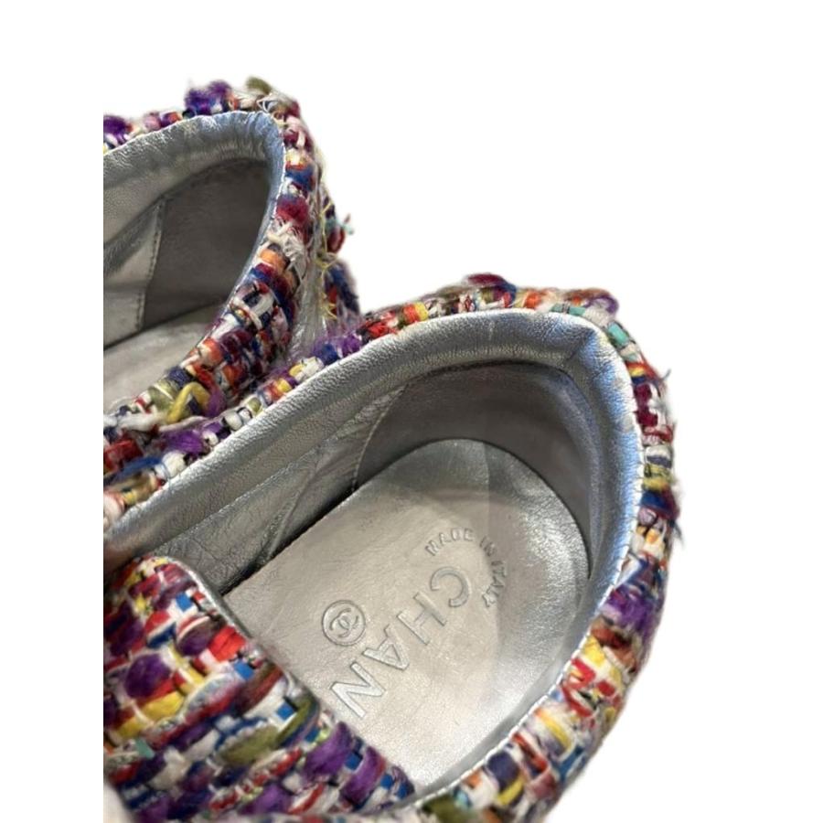 CHANEL（シャネル） ツイード メタリック スニーカー 36 黄色 イエロー