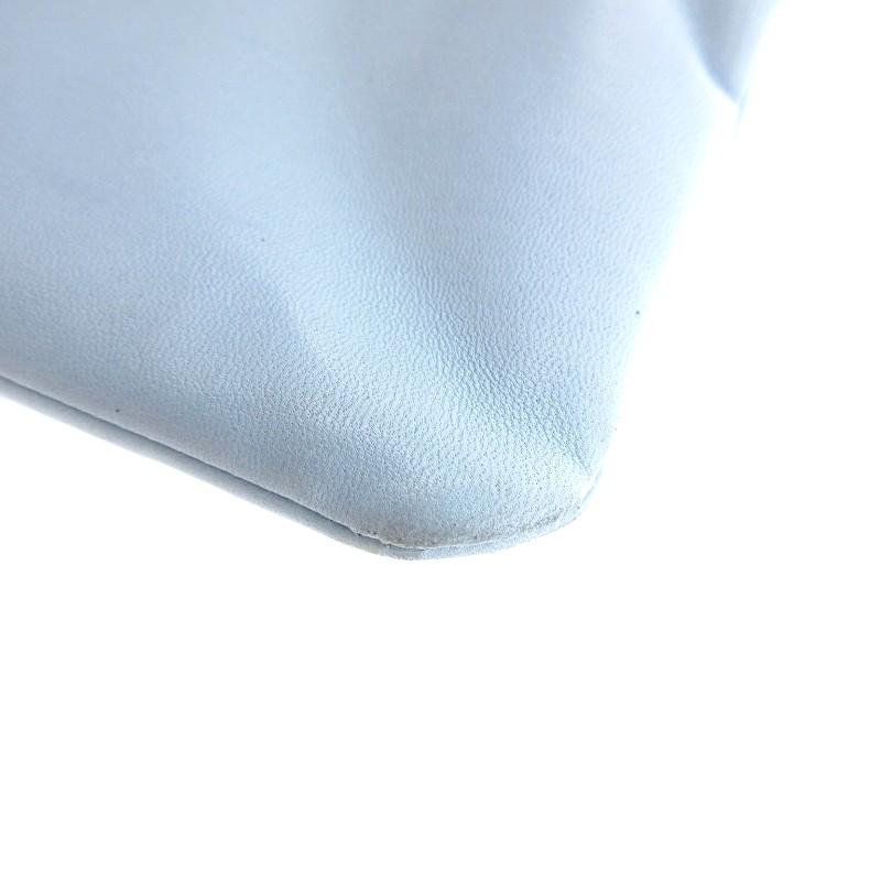 LOEWE ロエベ ポーチ アナグラム 型押しロゴ ライトブルー /AE □GY18  