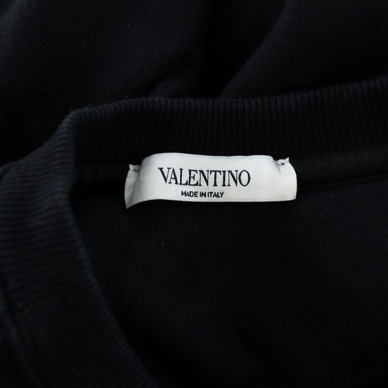 ヴァレンティノ ヴァレンチノ VALENTINO トレーナー スウェット 長袖 VLTN ロゴ プリント 裏毛 S 黒 ブラック_3