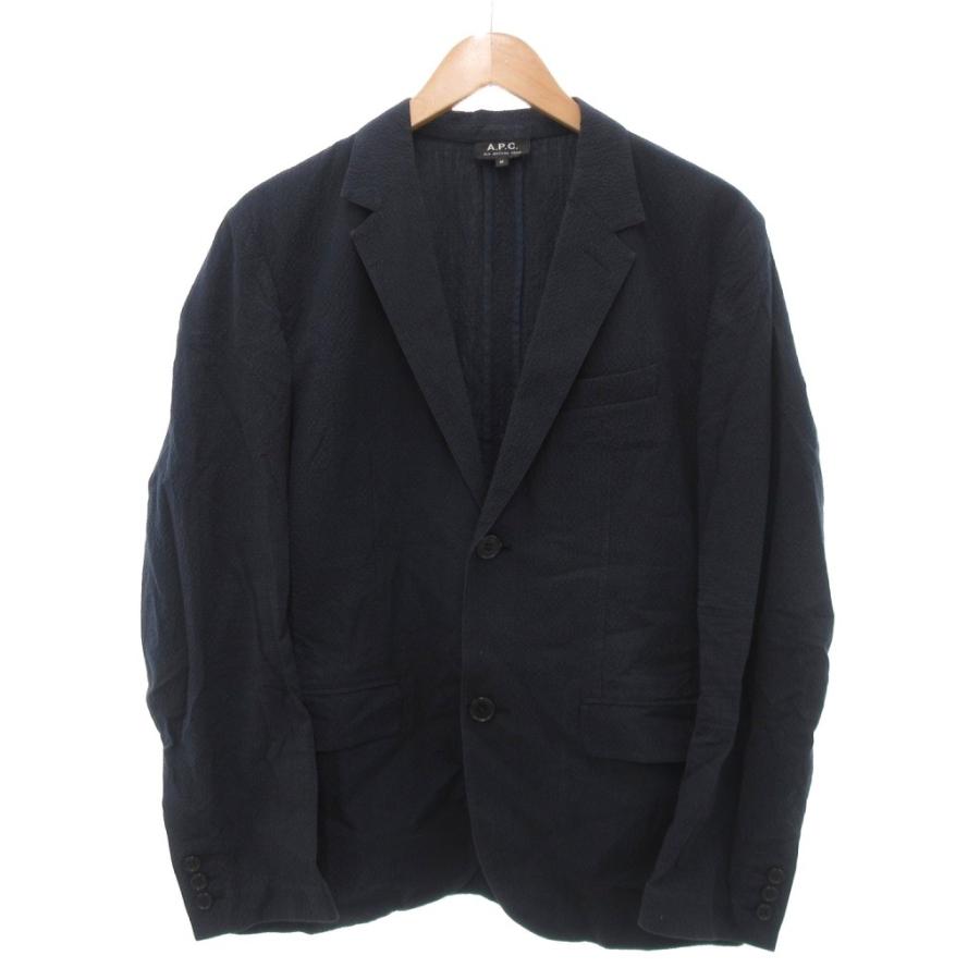 A.P.C.（アーペーセー） テーラードジャケット シアサッカー M 紺 