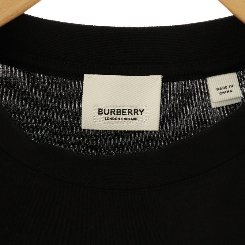 【中古】バーバリー BURBERRY 8024628 CREW NECK T SHIRT Tシャツ カットソー XXS 黒 白 /MI ■OS レディース BURBERRY（バーバリー） BURBERRY 8024628 CREW NECK T SHIRT Tシャツ