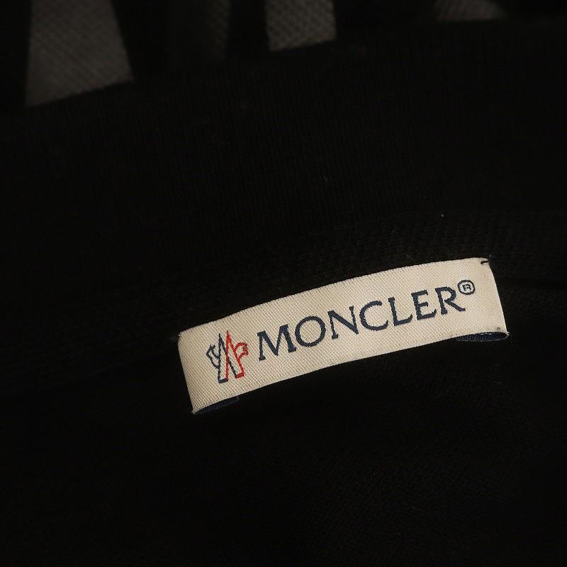 【中古】モンクレール MONCLER MAGLIA POLO MANICA CORTA RESISTANCE ポロシャツ L 黒 /MI ■OS ■SH レディース MONCLER モンクレール MAGLIA POLO MANICA CORTA RESISTANCE