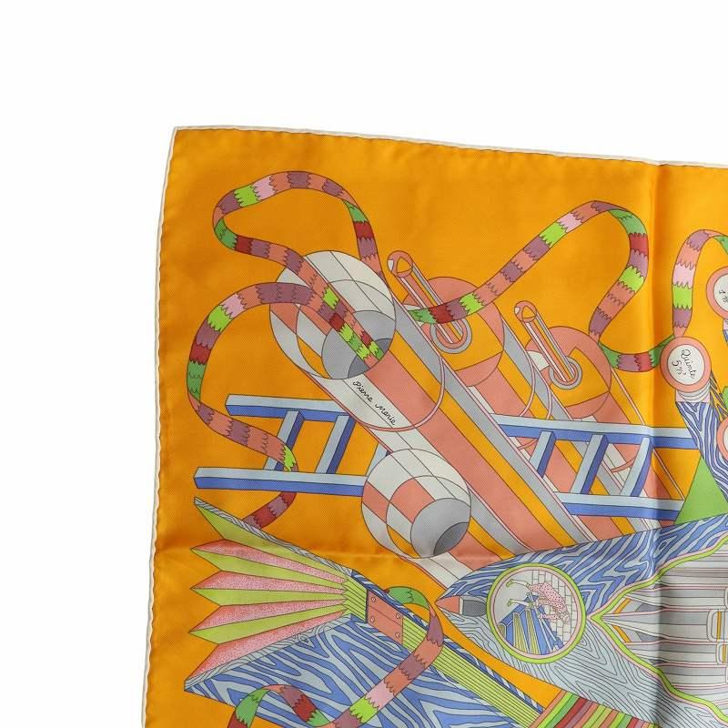 エルメス シルク カレ90 Point D ORGUE フェルマータ スカーフ エルメス シルク カレ90 Point D ORGUE フェルマータ スカーフ