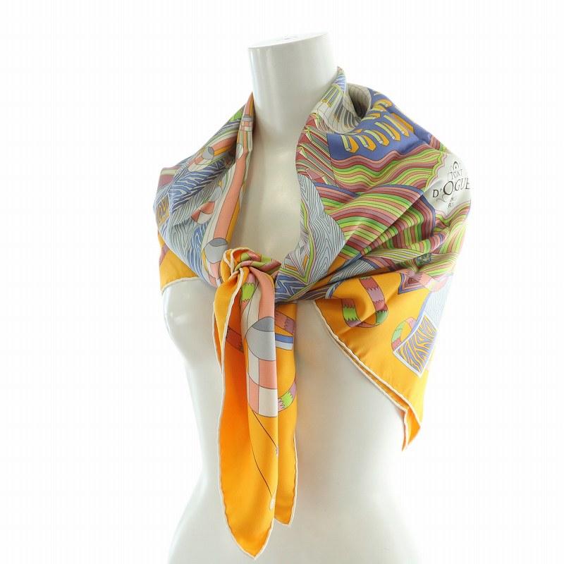 エルメス シルク カレ90 Point D ORGUE フェルマータ スカーフ HERMES エルメス カレ90 フェルマータ Point D'ORGUE 大判スカーフ