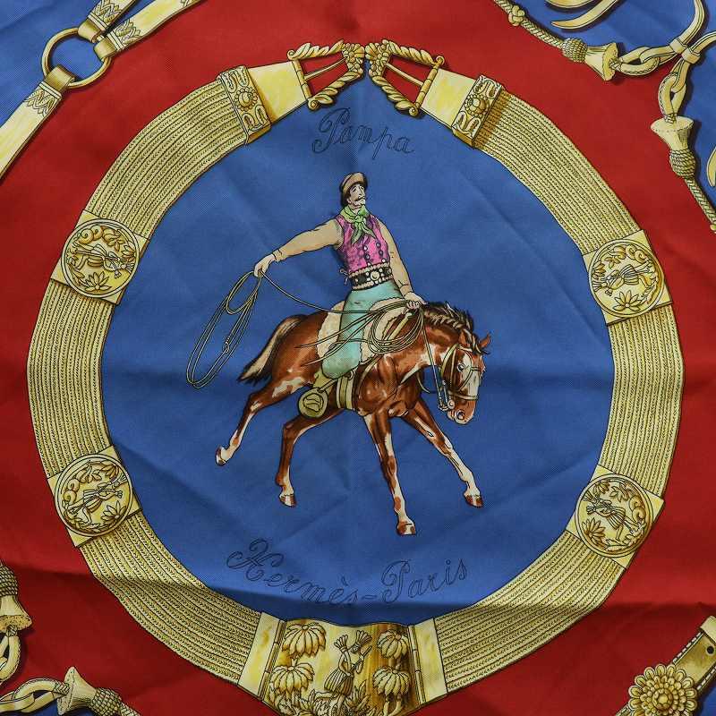 HERMES（エルメス） カレ90 パンパ PAMPA 大草原 スカーフ 絹 シルク