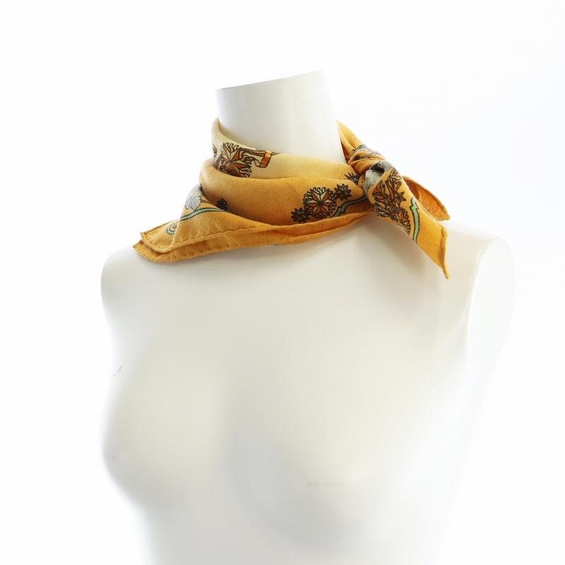 HERMES（エルメス） カレ40 プチカレ COSMOS 宇宙観 スカーフ ロゴ 絹