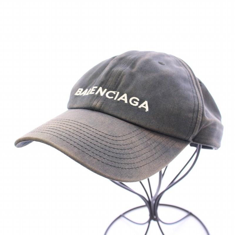 BALENCIAGA（バレンシアガ） キャップ 帽子 6パネル ロゴ 刺繍 L 紺 