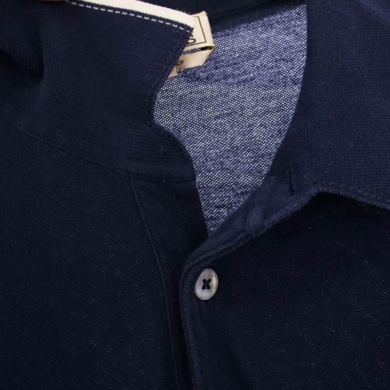 HERMES ネイビー ポロシャツ HERMES（エルメス） ポロシャツ 半袖 ロゴ刺繍 XL ネイビー /KH メンズ