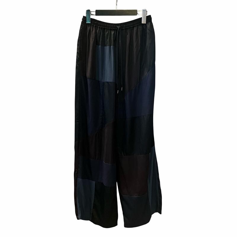 アンリアレイジ　パンツ　ナイロン　ドローコード　パッチワーク アンリアレイジ ANREALAGE PANEL PATCHWORK RAYON PANTS パッチワーク