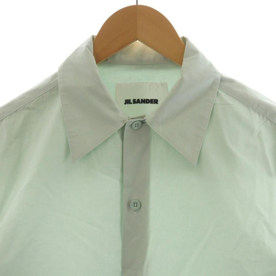 【中古】ジルサンダー JIL SANDER 23AW オーガニックコットンポプリンシャツ 長袖 39/15 1/2 水色 ライトブルー ジルサンダー JIL SANDER 23AW オーガニックコットンポプリンシャツ