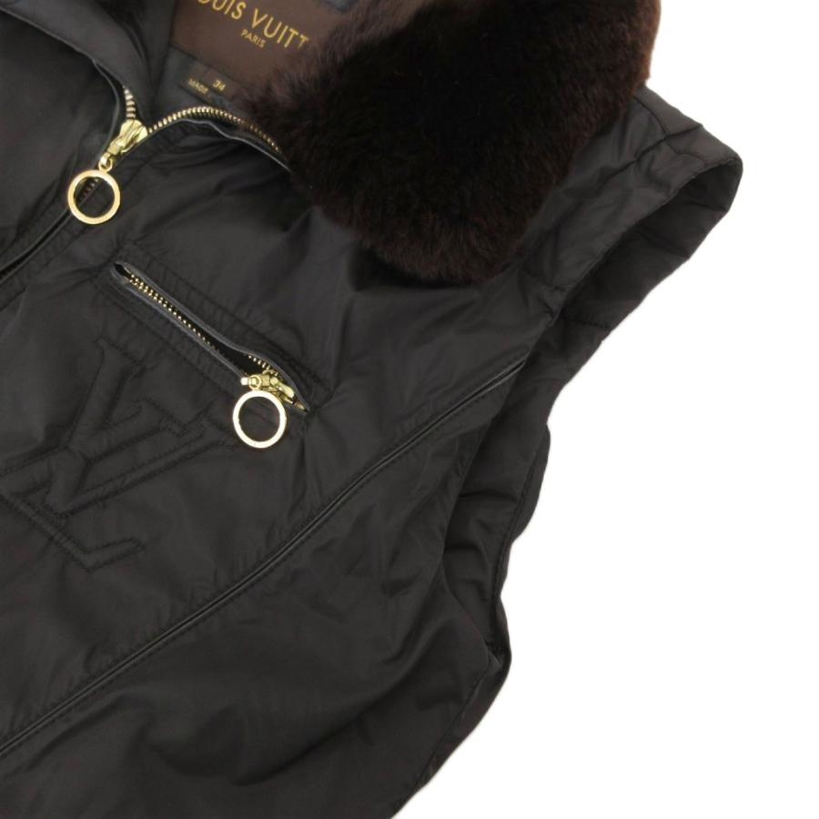 LOUIS VUITTON（ルイ・ヴィトン） ベスト ジップアップ ファー襟 ロゴ