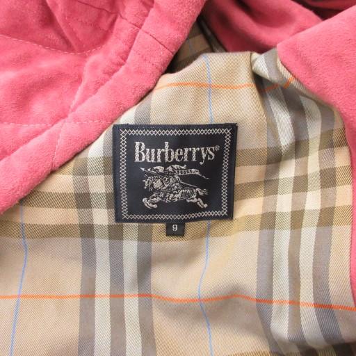 【中古】バーバリーズ Burberrys ヴィンテージ キルティングコート 中綿 フード ミドル 裏チェック ロゴ刺繍 9 バーバリーズ Burberrys ヴィンテージ キルティングコート 中綿 フード