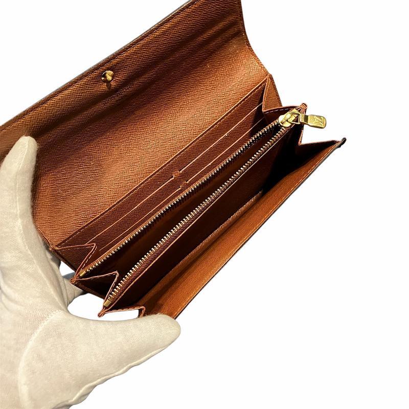 LOUIS VUITTON ルイヴィトン 長財布 小銭入れ モノグラム 茶