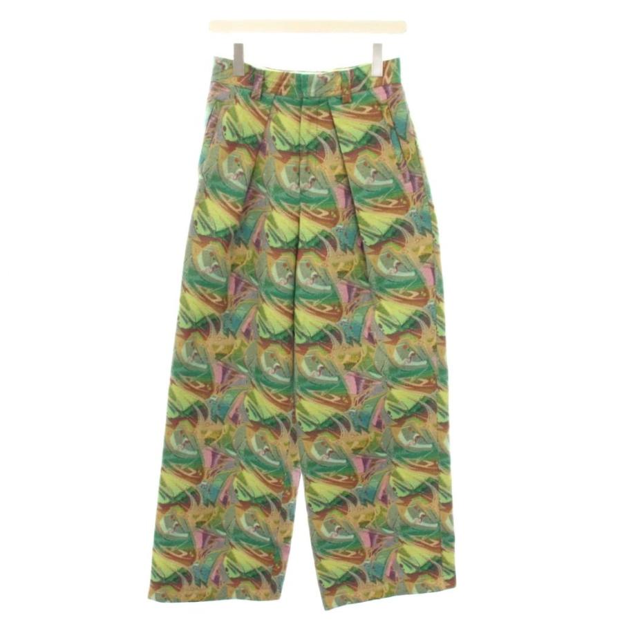 【中古】キャバン CABaN 23SS コットンポリエステルジャカード 1タックワイドパンツ マルチジャカードワイドパンツ キャバン CABaN 23SS コットンポリエステルジャカード 1タックワイド