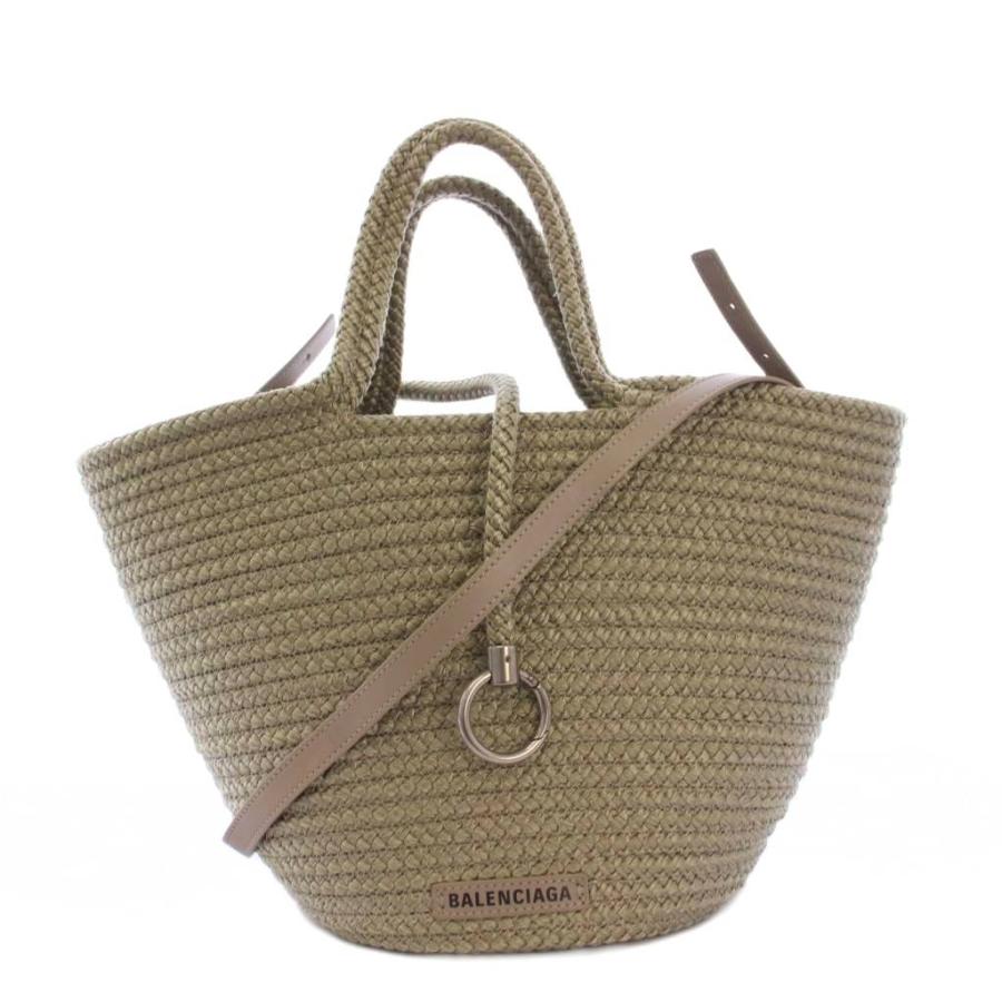 めめ　バレンシアガ　イビザ　ミニ　ベージュ　グレージュ　かごバッグ BALENCIAGA（バレンシアガ） イビザ ミディアム かごバッグ トート