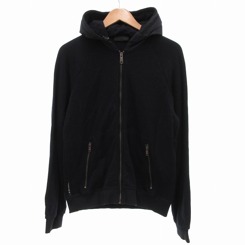 PRADA ネイビー フード付きジャケット 中古・古着通販】PRADA (プラダ) フーデット ナイロンジャケット