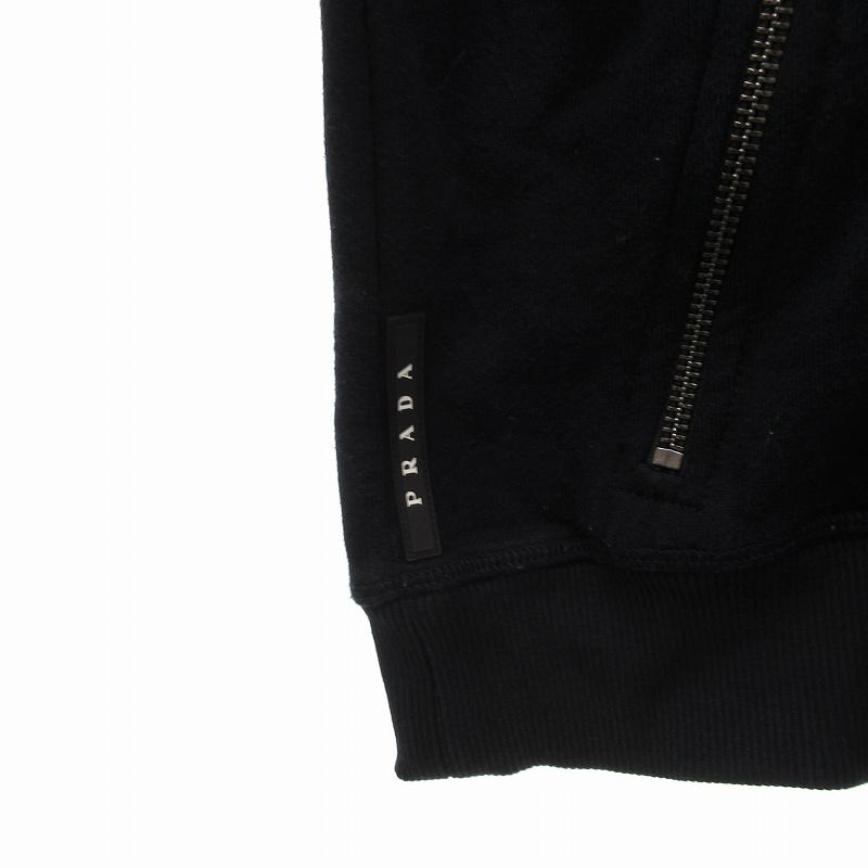 【中古】プラダ PRADA ジップアップパーカー ジャケット フード 切替 M 紺 ネイビー /JS ■GY99 メンズ PRADA（プラダ） ジップアップパーカー ジャケット フード 切替 M 紺