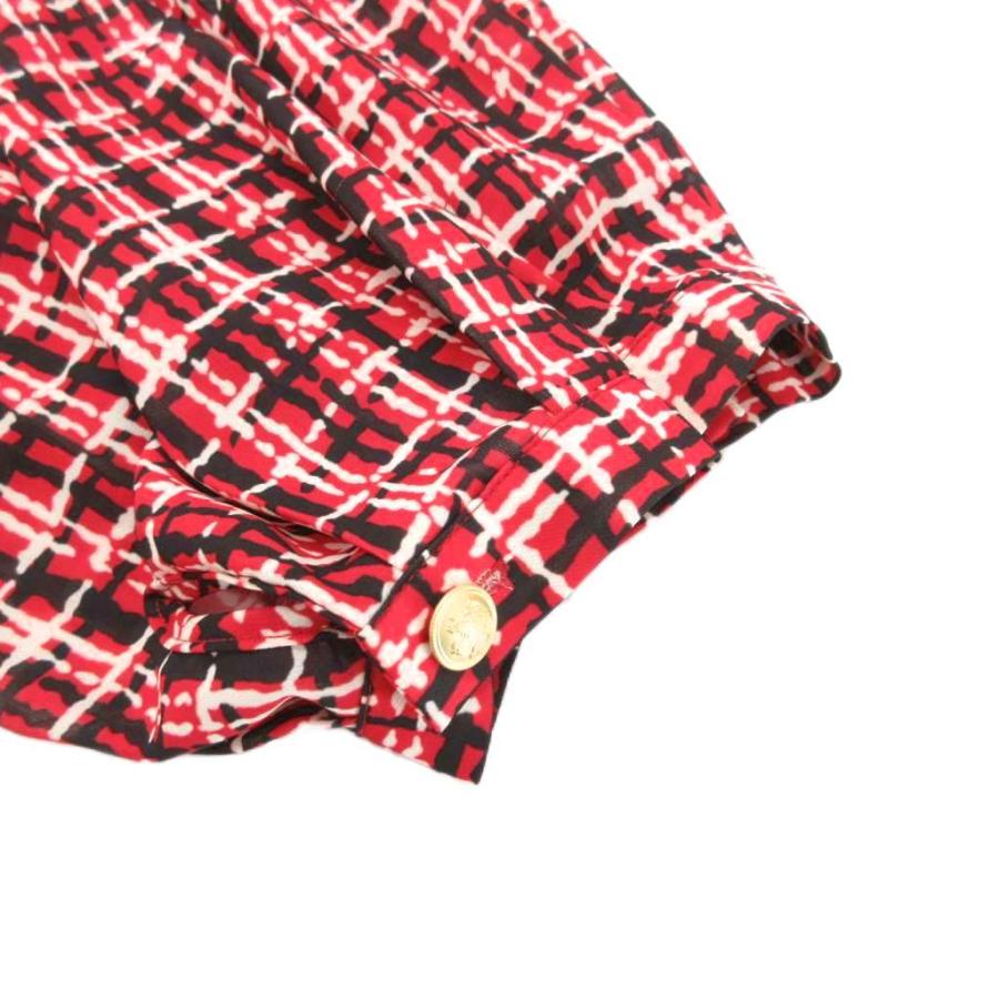 ダイアグラム Diagram 美品 ツイードプリントワンピース 38 レッド 赤