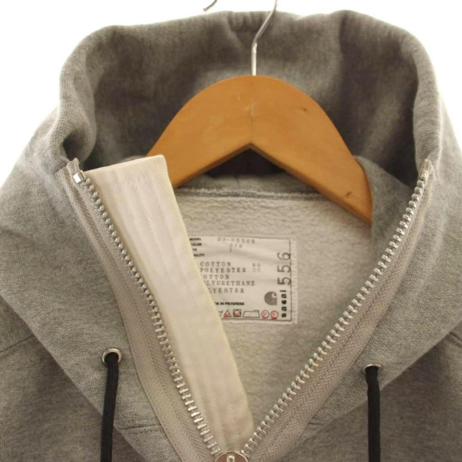サカイ sacai × Carhartt WIP ジップアップパーカーフーディ 1 グレー