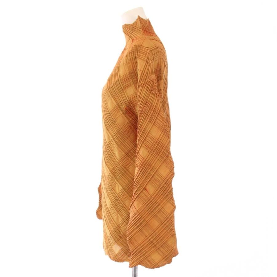 ISSEY MIYAKE（イッセイミヤケ） カットソー 長袖 ハイネック チェック